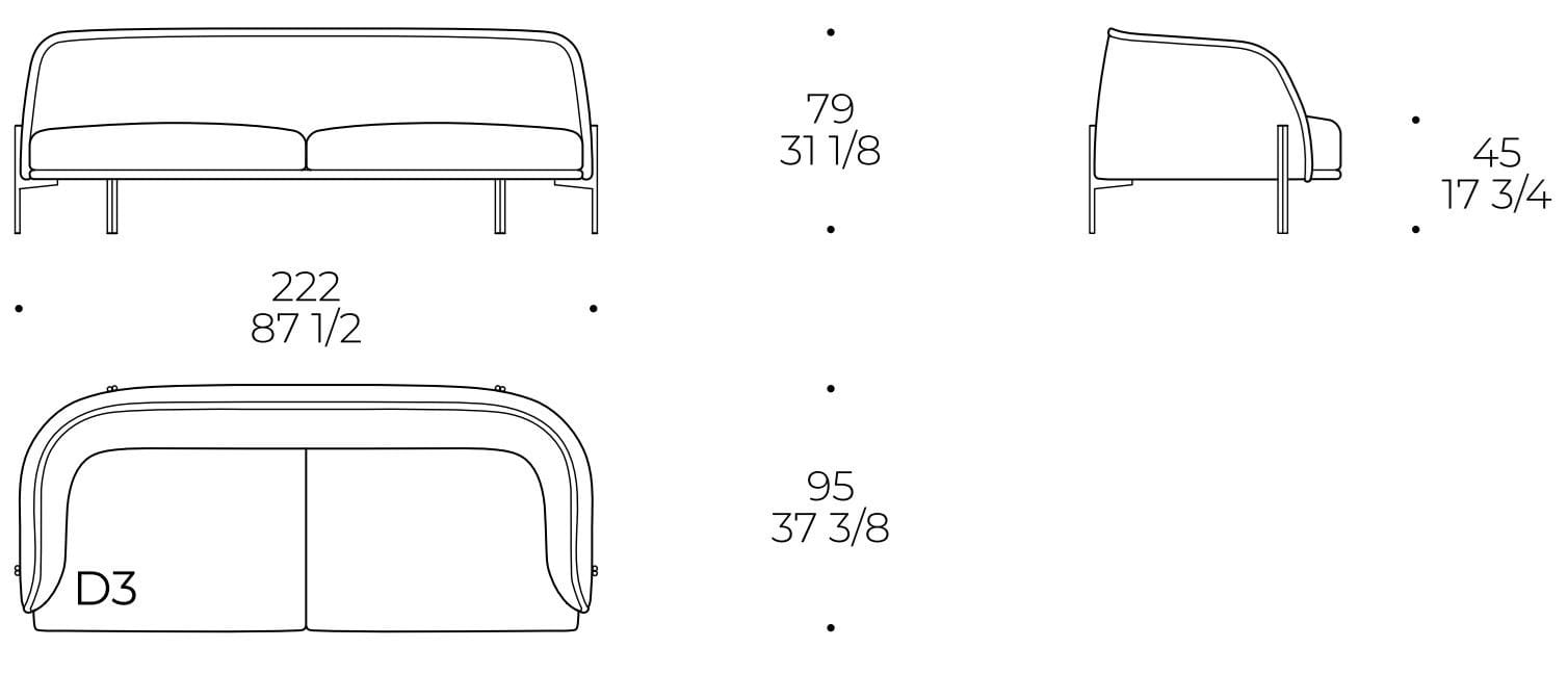 3-местный тканевый диван Liu Jo Living Collection ARCH-00102741 - Вид №15