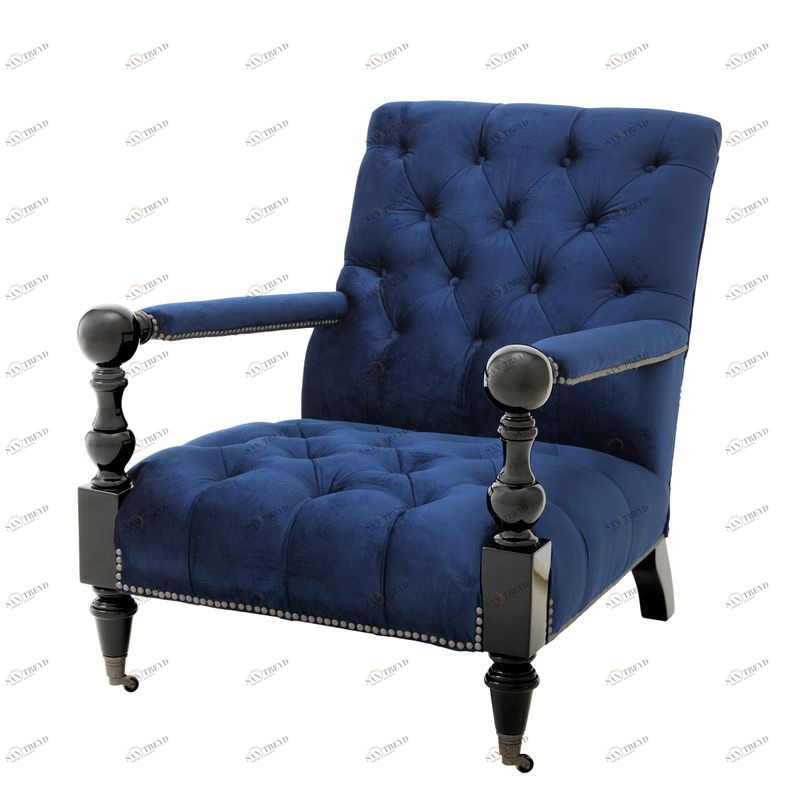 Кресло Castel от Eichholtz синее EICHHOLTZ ДИЗАЙНЕРСКИЕ, EICHHOLTZ 062250 Синий 