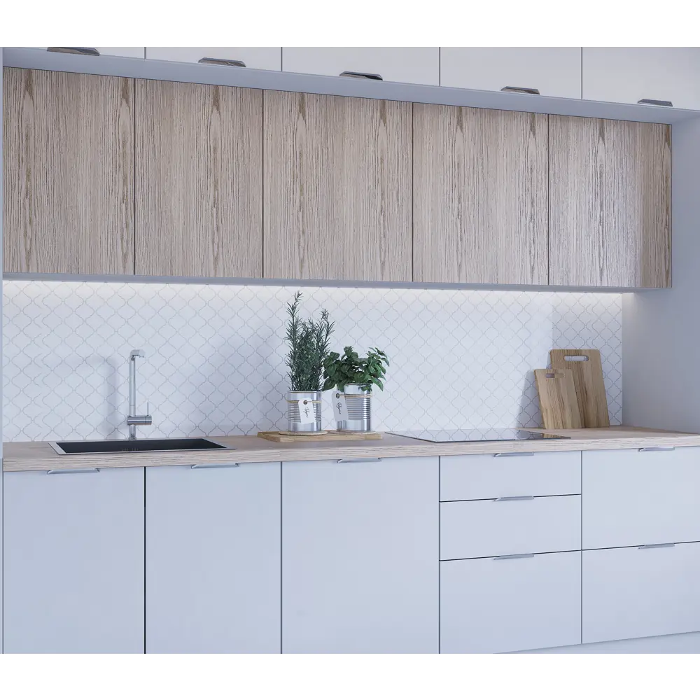 Стеновая панель Arabesque White 240x60 см ALUMOART 84548125 STLM-0051800 - Вид №3