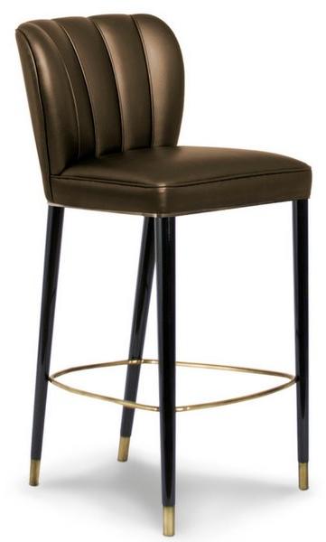 BRABBU Высокий табурет, обитый экокожей, со спинкой Dalyan sun-id-1347912 - Вид №3