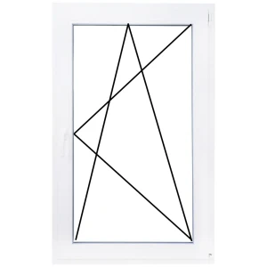 Пластиковое окно ПВХ Рехау одностворчатое 90x60 мм (ВхШ) однокамерный стеклопакет белый (с двух сторон)