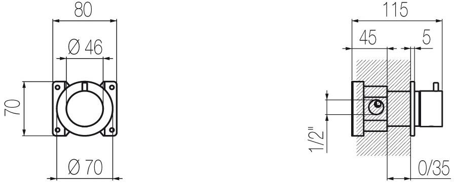 Radomonte Ручной переключатель на 3 направления из нержавеющей стали Hiro Hir11 - Вид №1