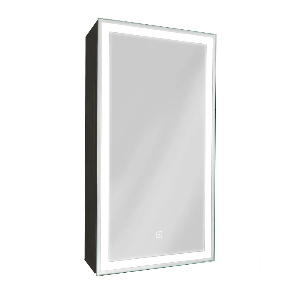 Шкаф зеркальный подвесной Montero Black LED с подсветкой 35x65 см цвет черный Santreyd STLM-2157365 - Вид №2