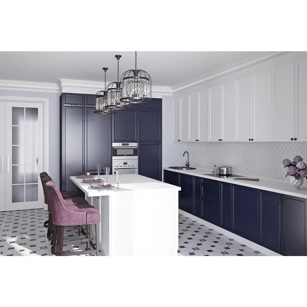 Фасад кухонный Delinia ID белый МДФ с тонкой рамкой 39.7x38.1 см 82011424 Реш STLM-0017530 - Вид №12