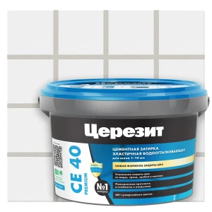 ЦЕРЕЗИТ CE 40 Premium - эластичная затирка для швов каррара 2 кг 89422158