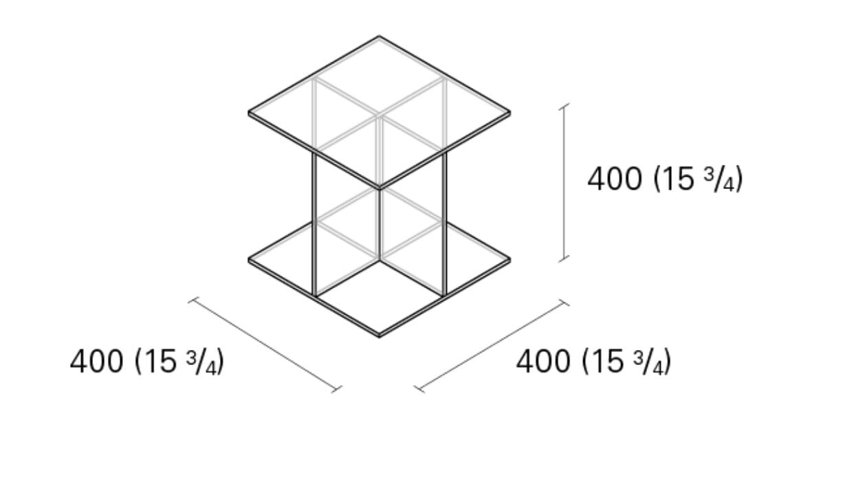 Стеклянный журнальный столик e15 VIER ARCH-00031165 - Вид №13
