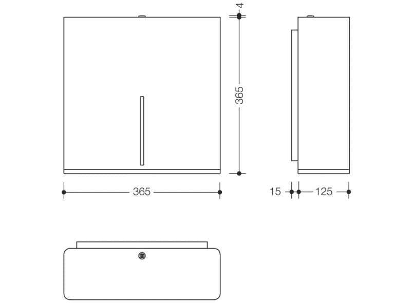 950.06.555 Сенсорный электронный диспенсер для бумажных рулонов HEWI Universalprodukte  - Вид №3