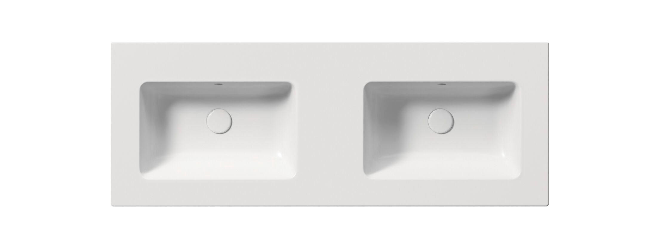 Керамическая прямоугольная двойная раковина с держателем для полотенец GSI ceramica чистый ARCH-00150589 - Вид №3
