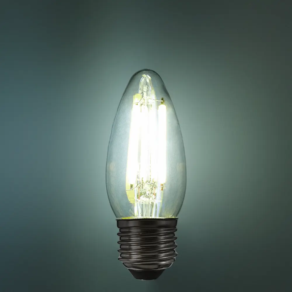 Лампа светодиодная Osram В E27 220/240 В 6 Вт свеча 806 лм холодный белый свет 85306958 STLM-2152196  - Вид №2