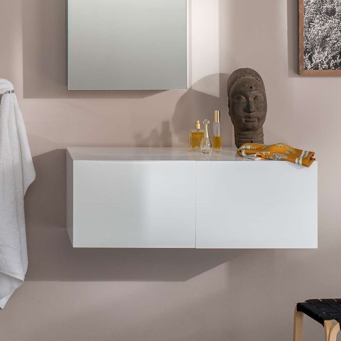 45613 Подвесная раковина настенная овальная Rapsel  белая  - Вид №2