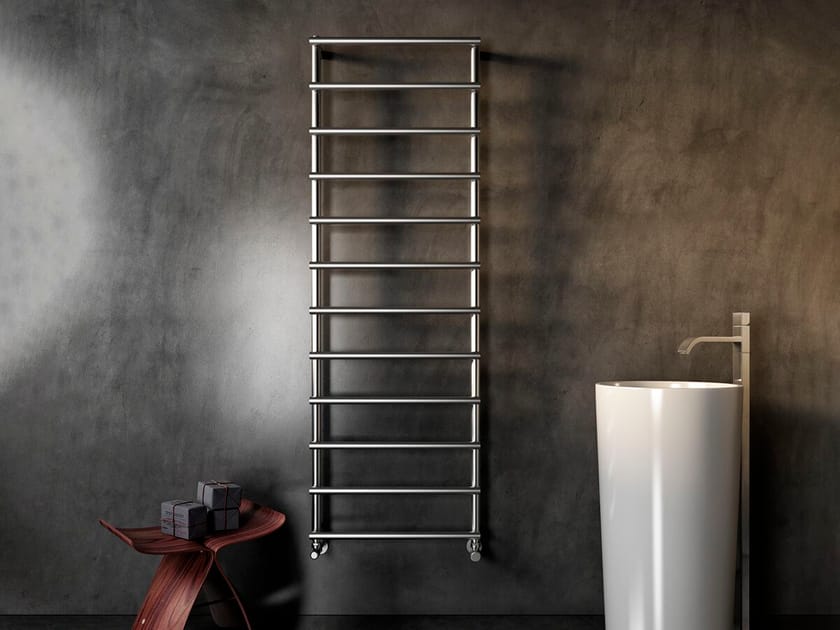 Настенный полированный стальной полотенцесушитель с горячей водой Cordivari ARCH-00026650