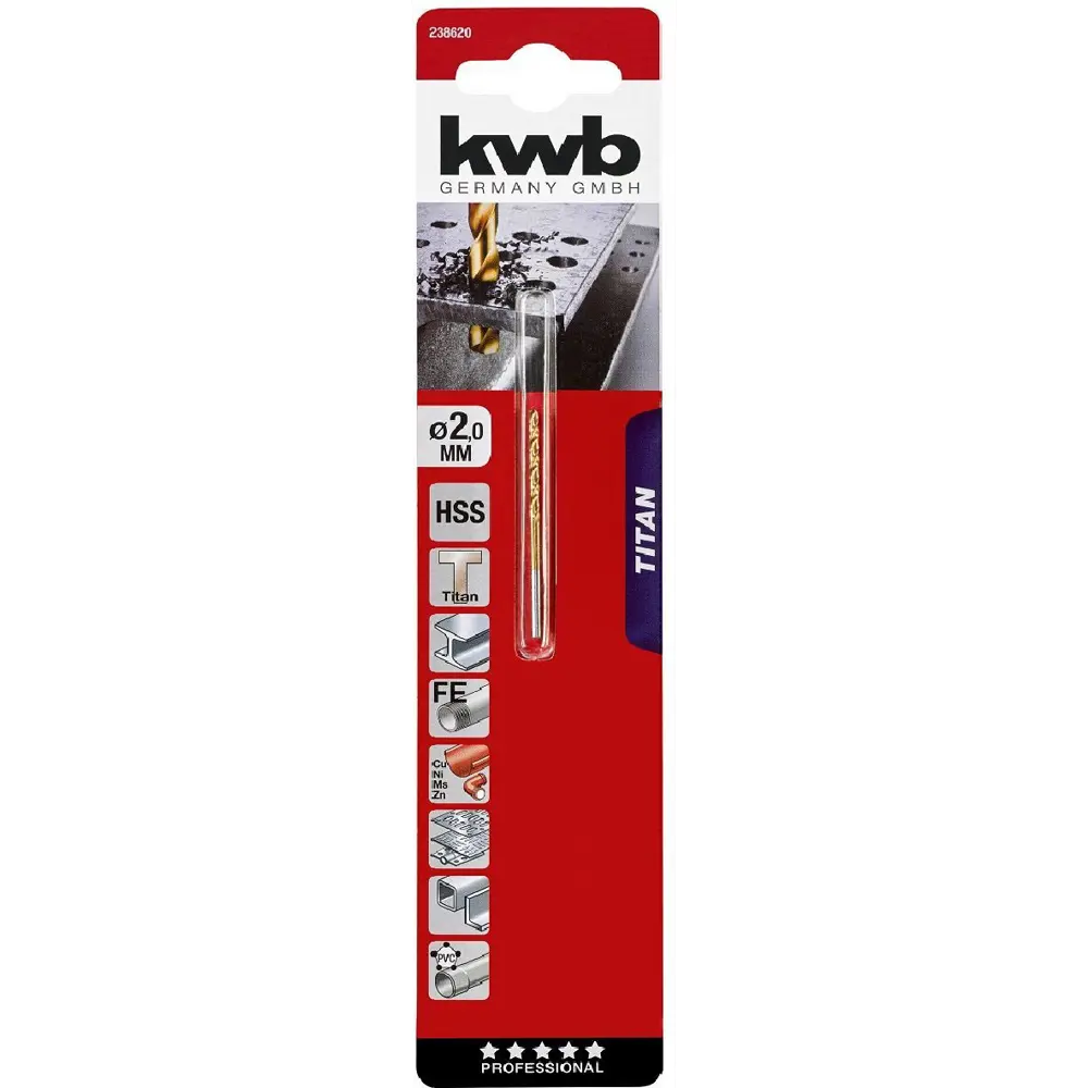 Сверло спиральное по металлу HSS KWB 238-620 2x49 мм STLM-2121654 - Вид №1