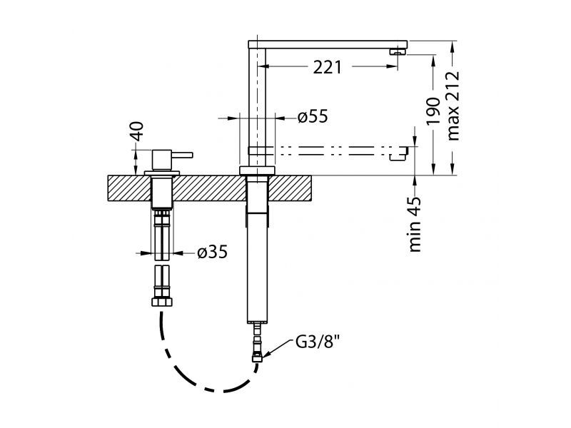 Смеситель кухонный  Alveus NORMA 1132182 - Вид №1