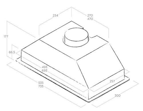 8155219 Вытяжка полновстраиваемая Jetair VIERA GR/A/72 серебристый STDN-0022347 - Вид №9