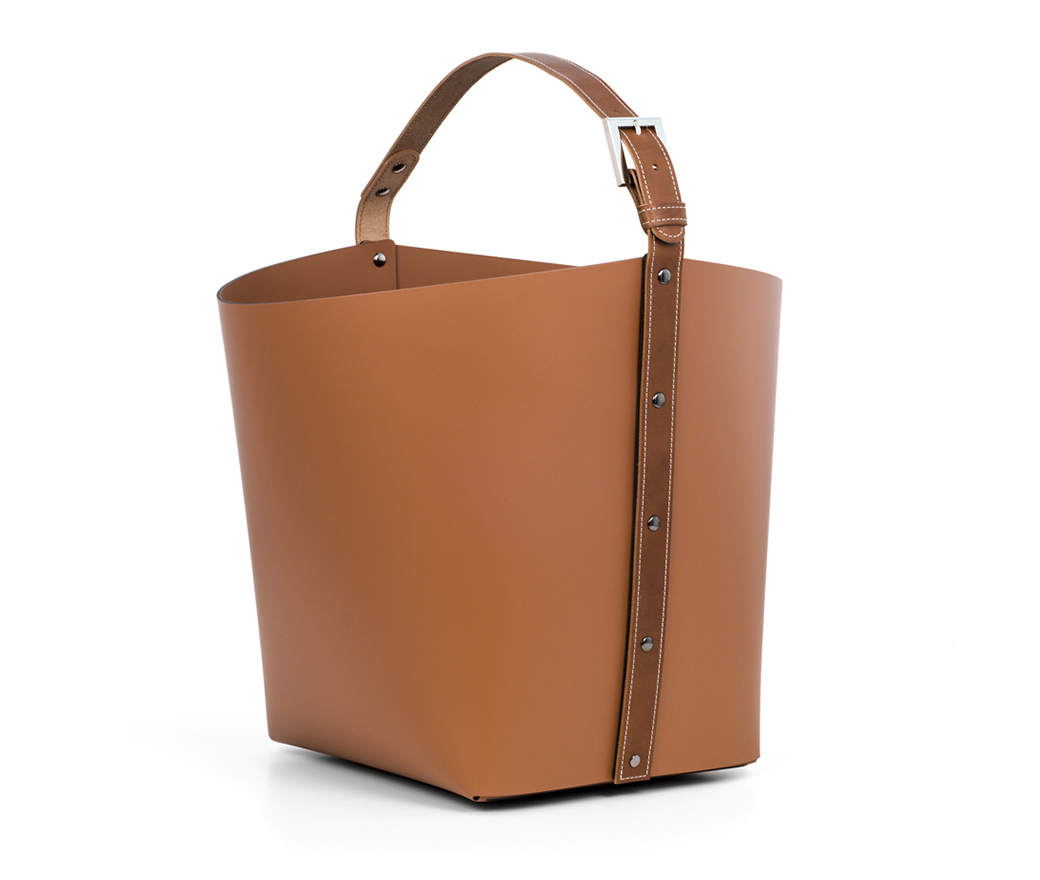 Корзина Ovo с ручкой - 40X44XH39 см / Тан / регенерированная кожа_верблюжья Pinetti 70.1181.082.011