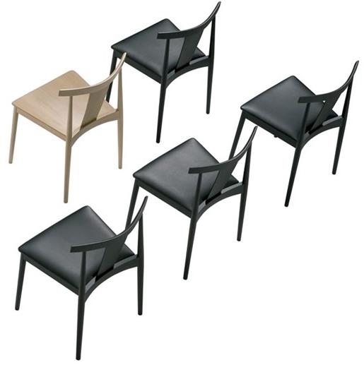 Andreu World Стул из бука, штабелируемый, со встроенной подушкой Smile Si0326 - Вид №3