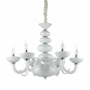 Подвесная люстра Ideal Lux Praga SP6 IDEAL LUX ДИЗАЙНЕРСКИЕ, PRAGA 108356 Белый
