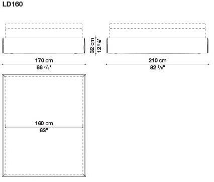Maxalto Двуспальная кровать из ткани с высоким изголовьем sun-id-1504384 - Вид №5