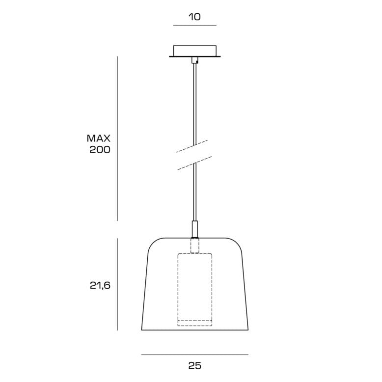 Светодиодный подвесной светильник из боросиликатного стекла Miloox Frida ARCH-00093766 - Вид №8