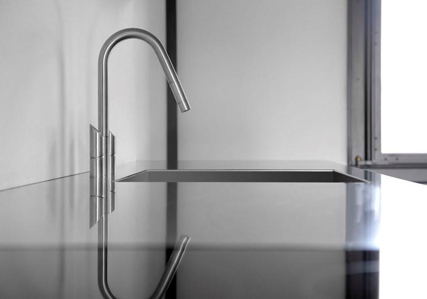 MGS Смеситель для кухни из нержавеющей стали на столешнице с раздельными розетками T45 sun-id-1375134 - Вид №2