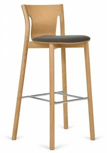 Paged Высокий табурет из бука со встроенной подушкой Tolo