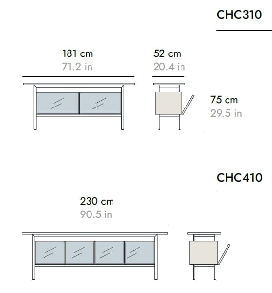 Шкаф из дерева и стекла с откидными дверями Punt Чикаго ARCH-00074008 - Вид №17