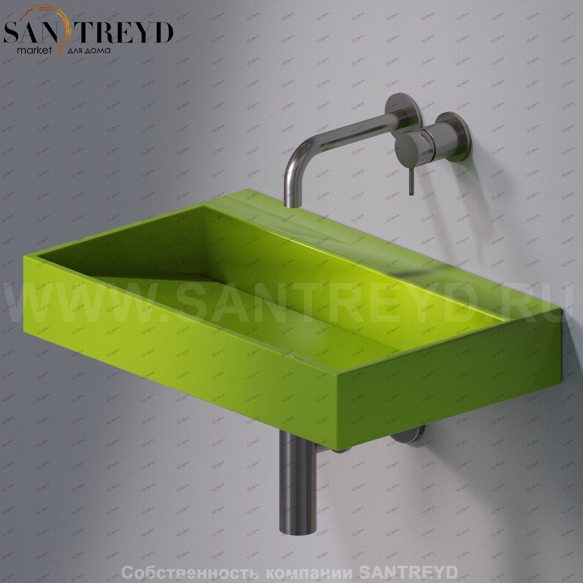 L010T1RPV4.121 Подвесная раковина настенная прямоугольная A. e T. Italia P35 AeT ITALIA