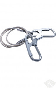 69112 Строп из стального троса с двумя карабинами К1  Защита от падения  размер (зев 25мм)
