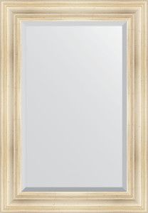 BY 3445 Зеркало с фацетом в багетной раме - травленое серебро 99 mm EVOFORM Exclusive