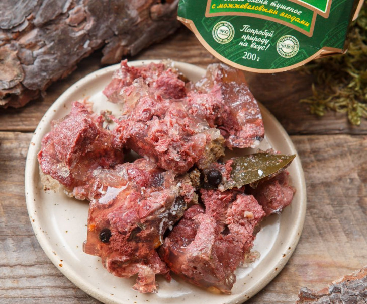 3339 Тушеное мясо оленя с можжевеловыми ягодами (стекло) Вкусляндия  - Вид №2