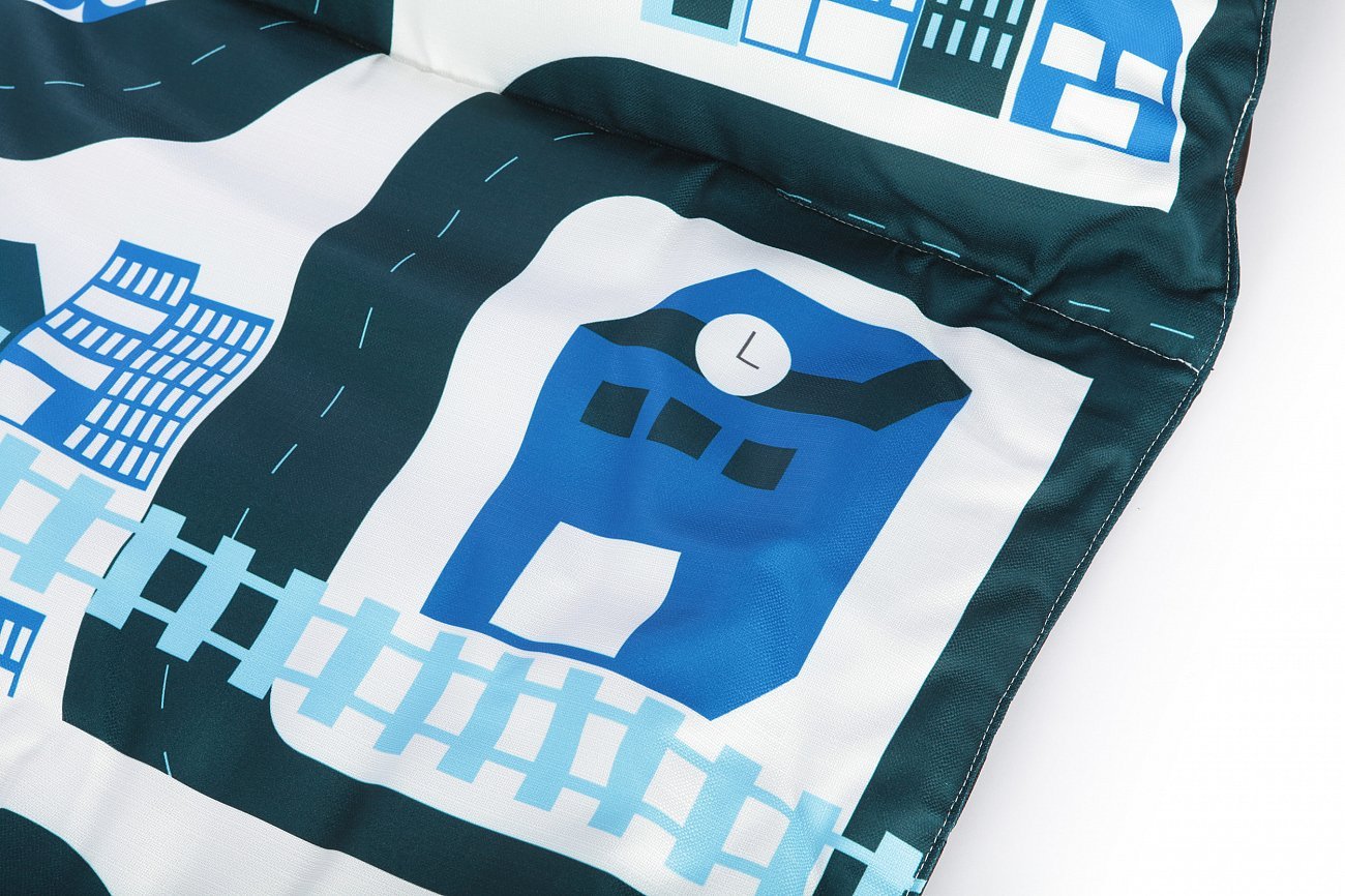 Пуфик-подушка с принтом 160х100 см City LAZY LIFE PARIS ДИЗАЙНЕРСКИЕ 051178 Белый;синий  - Вид №4