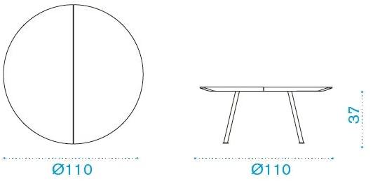 Ethimo Круглый садовый столик из тика Agave Agttbantt - Вид №4