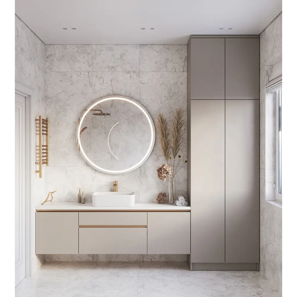 Глазурованный керамогранит Arcadia Ceramica Marces 60x120 см 1.44 м² матовый цвет светло-серый MATT STLM-2063766