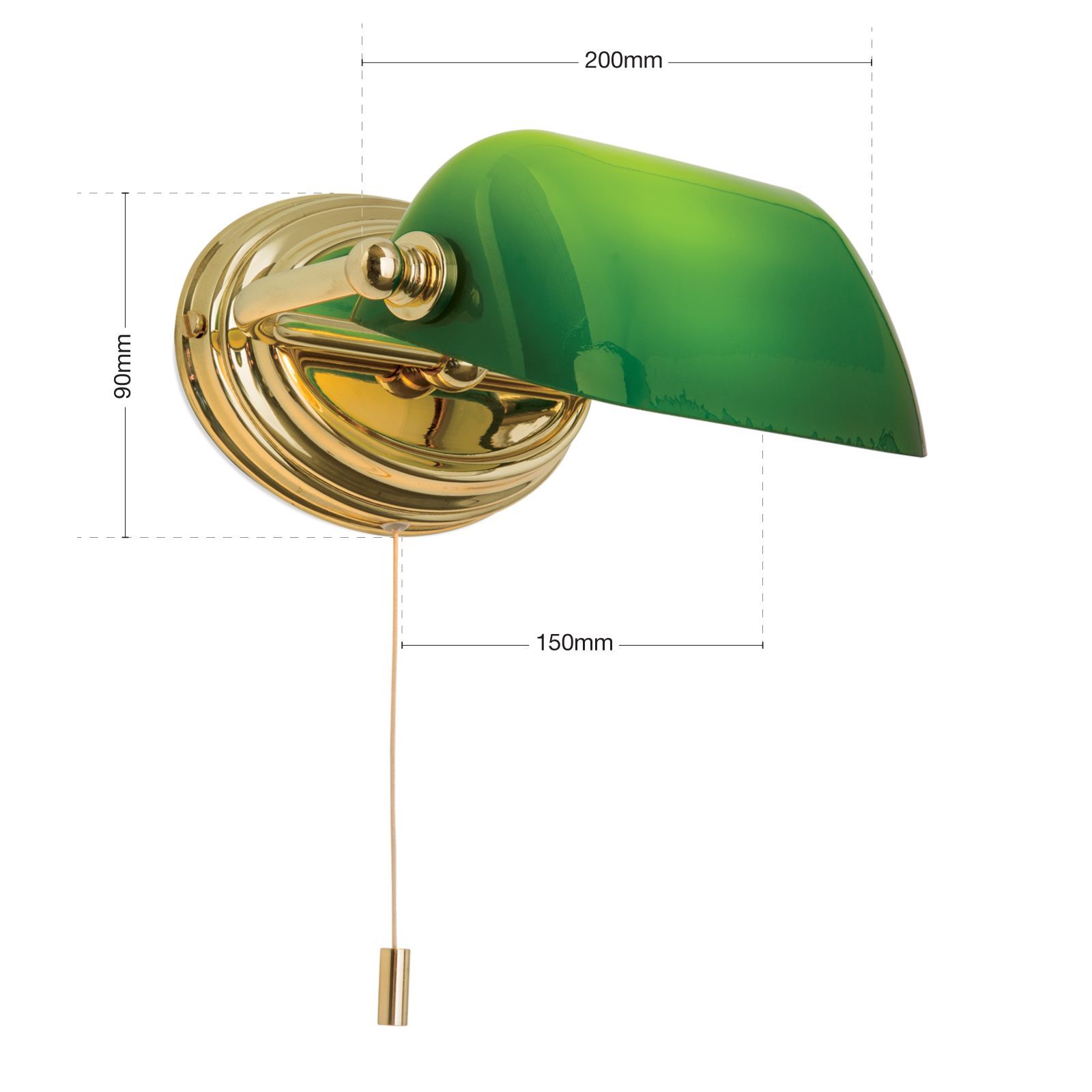 Регулируемая лампа для чтения из латуни и стекла Orion Harvard ARCH-00125513 - Вид №21