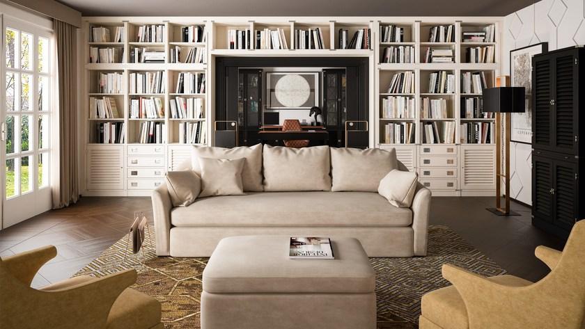 Caroti Прямоугольный пуф из ткани Via montenapoleone 2052  - Вид №1