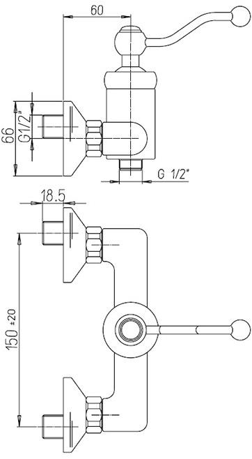 Paini Duomo 88F3511 смеситель для душа  - Вид №2