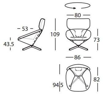 Sancal Кожаное кресло с 4 спицами и подголовником Tortuga sun-id-1381598 - Вид №15