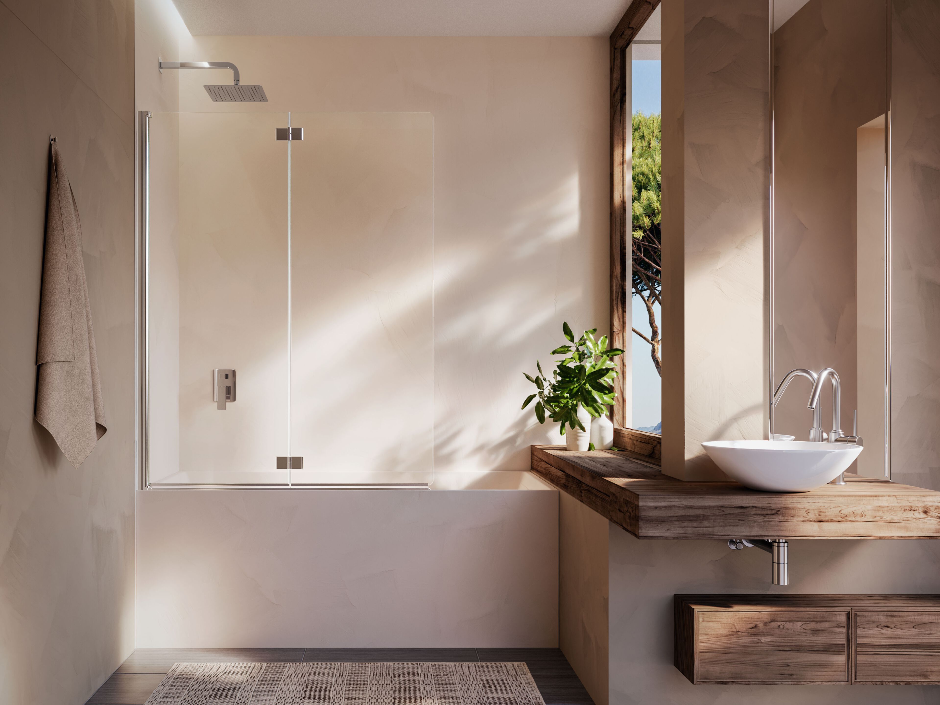 Хрустальная складная стена для ванны DUKA Multi-S 4000 NEW ARCH-00089552