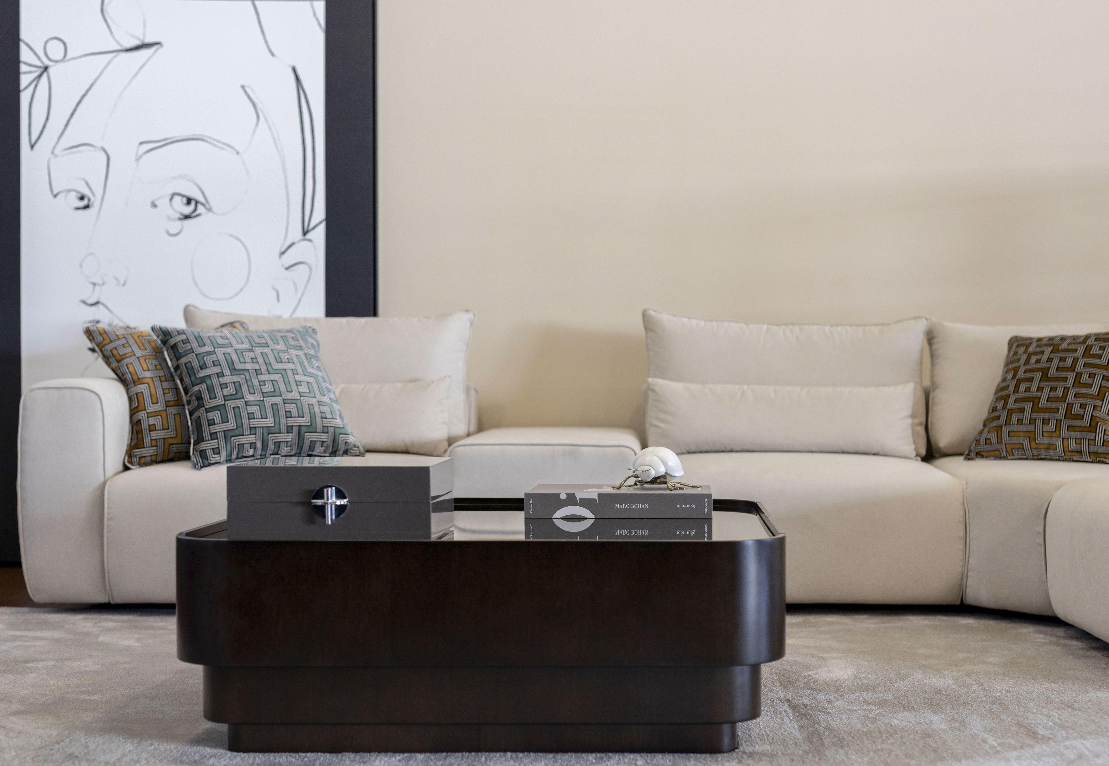 Деревянный шпон квадратный низкий журнальный столик Stylish Club His &amp ARCH-00143885 - Вид №9