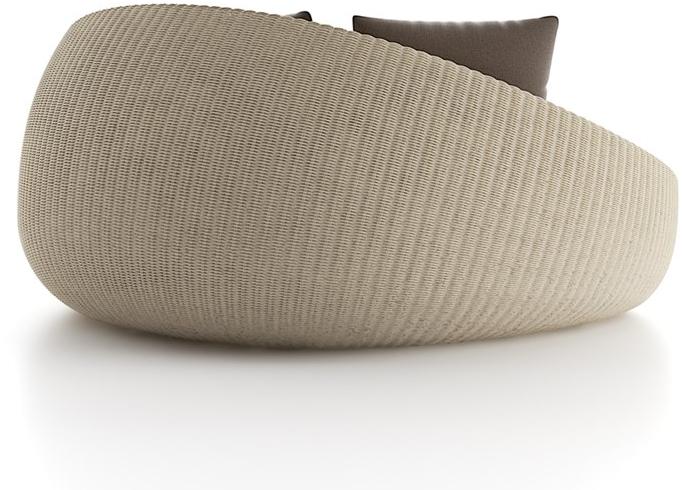 Atmosphera 2-х местный изогнутый полиэтиленовый садовый диван Twiga Tw.dyb - Вид №3