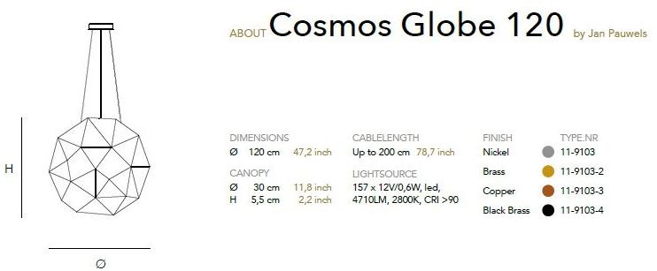 Quasar Металлический светодиодный подвесной светильник ручной работы Cosmos sun-id-1406107 - Вид №5