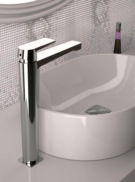 Remer Rubinetterie Смеситель для раковины высокий, однорычажный, с защелкой click-clack Dream D 10 l - Вид №2