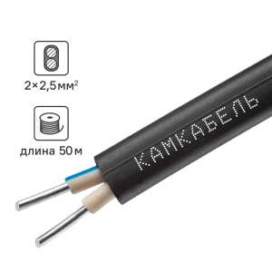 Кабель Камкабель АВВГ 2x2.5 50 м ГОСТ 82347506 STLM-2016405