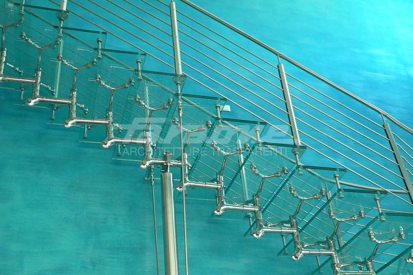 FARAONE Винтовая лестница из нержавеющей стали и стекла sun-id-1435490 - Вид №9