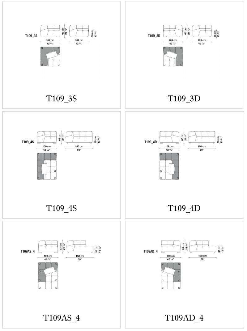 Секционный кожаный диван B&B Italia Tufty Time ARCH-00152198 - Вид №10