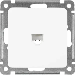 Телефонная розетка встраиваемая Hegel РСТ-400 цвет белый