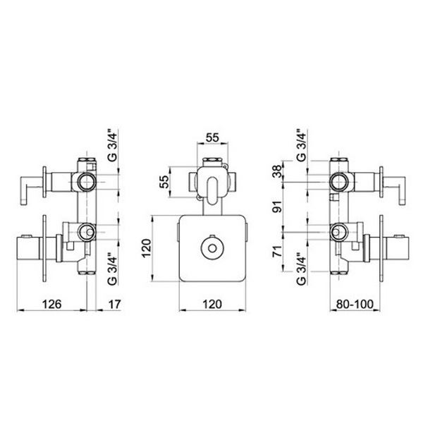 LV971302015 Смеситель для душа Webert Living - Вид №2