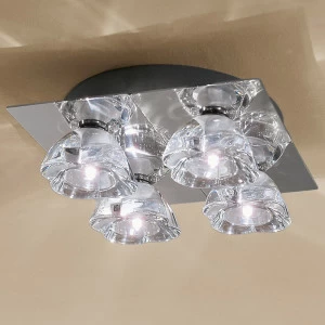 Потолочный светильник PL PRIMU 4 от Axo Light PLPRIMU4CSCR12V AXO LIGHT ДИЗАЙНЕРСКИЕ 244197 Прозрачный;серебро