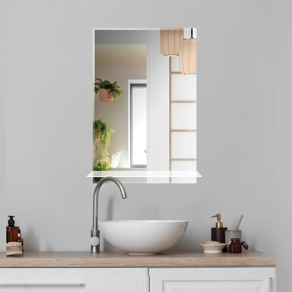Зеркало для ванной S40W с полкой 60x40 см Santreyd STLM-2151249 - Вид №1
