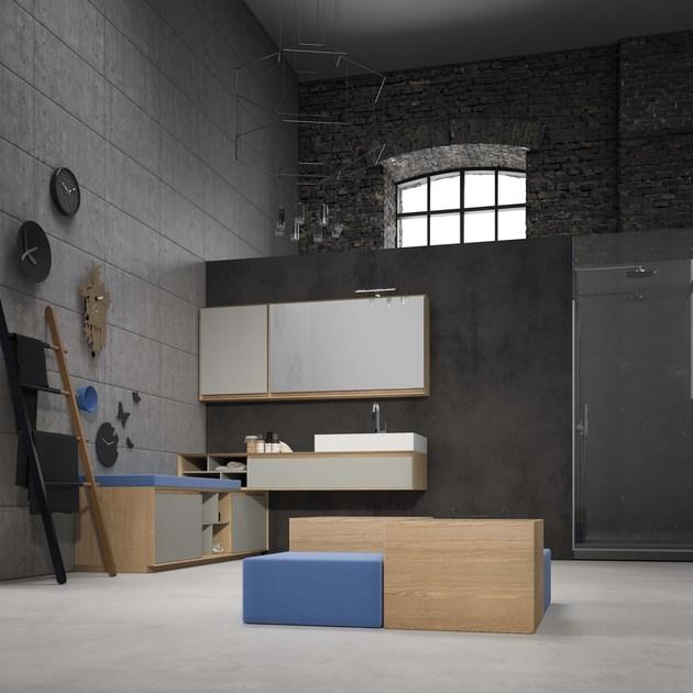 Mobiltesino Тумба под умывальник из вяза с зеркалом Luxor 2.0 sun-id-1454357 - Вид №2